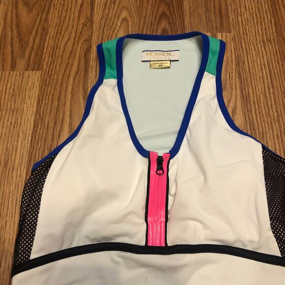 RARE Monreal London Tennis Dress, sz XS NWOT's $445 White blie - Picture 6 of 15